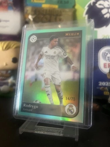 Rodrygo 2025 Topps Merlin Collections Aqua Refractor /75