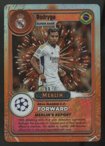 Rodrygo 2024 Topps Merlin UEFA Club Orange /25