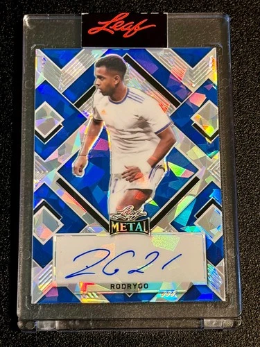 Rodrygo 2022 Leaf Metal Blue Cracked Ice /10