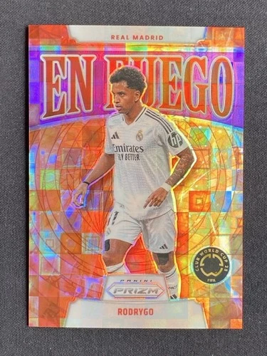 Rodrygo 2025 Panini Prizm En Fuego Purple Pandora /49