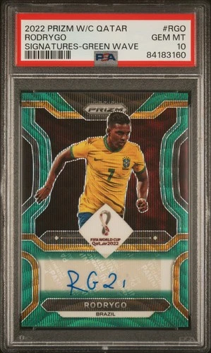 Rodrygo 2022 Panini Prizm World Cup Green Wave
