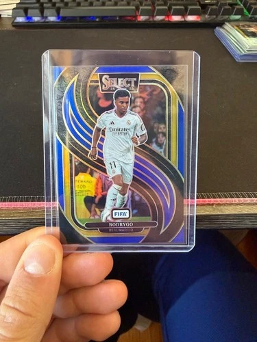 Rodrygo 2024 Panini Select FIFA Blue Lazer Prizm