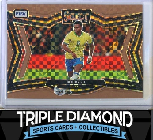 Rodrygo 2024 Panini Select FIFA Bronze Checkerboard /75
