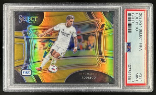 Rodrygo 2023 Panini Select FIFA Gold Prizm /10