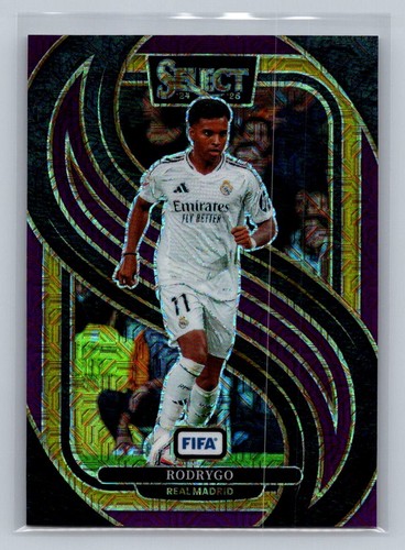 Rodrygo 2024 Panini Select FIFA Purple Mojo Prizm