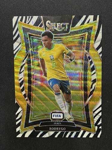 Rodrygo 2024 Panini Select FIFA Zebra Prizm