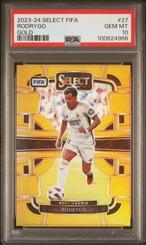 Rodrygo 2023 Panini Select Gold Prizm /10