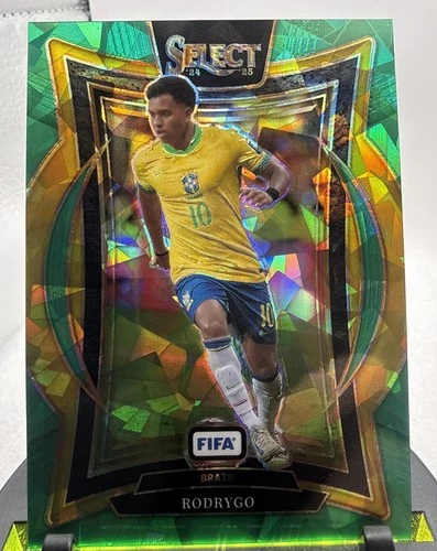 Rodrygo 2024 Panini Select Green Cracked Ice Prizm