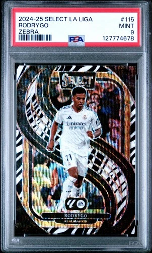 Rodrygo 2024 Panini Select Zebra Prizm