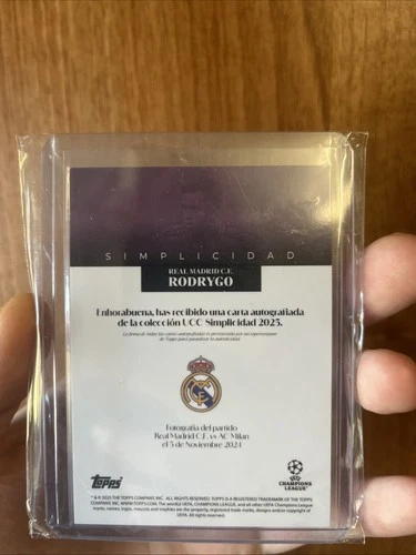 Rodrygo 2025 Topps Simplicidad /25