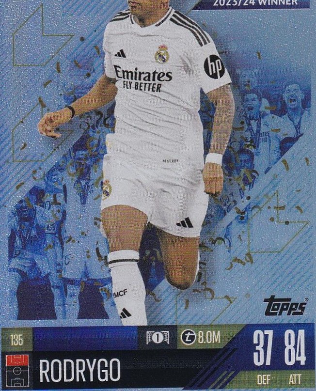 Rodrygo 2024 Topps Match Attax UEFA Club Competitions