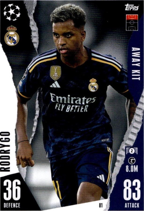 Rodrygo 2023 Topps Match Attax UEFA Club Competitions Extra