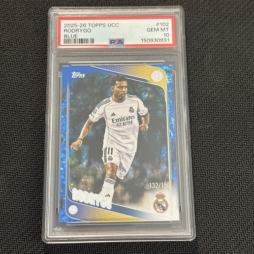 Rodrygo 2025 Topps UEFA Club Competitions Blue Foil /150