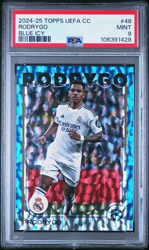 Rodrygo 2024 Topps UEFA Club Competitions Icy Blue /75