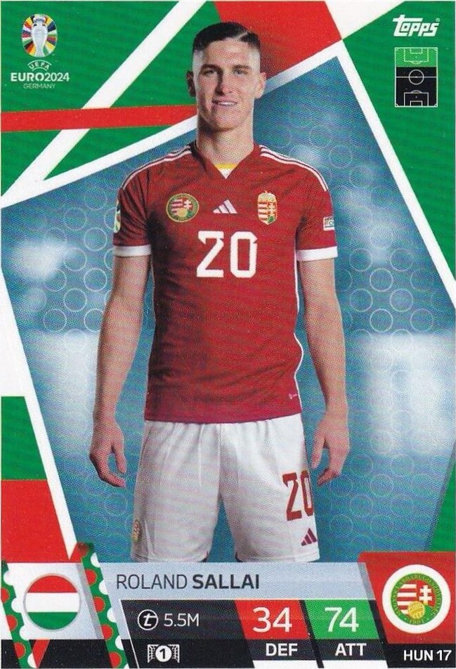 Roland Sallai 2024 Topps Match Attax UEFA EURO