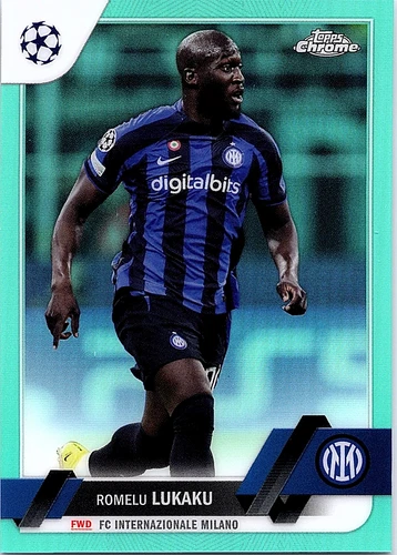 Romelu Lukaku 2022 Topps Chrome Aqua Refractor /199