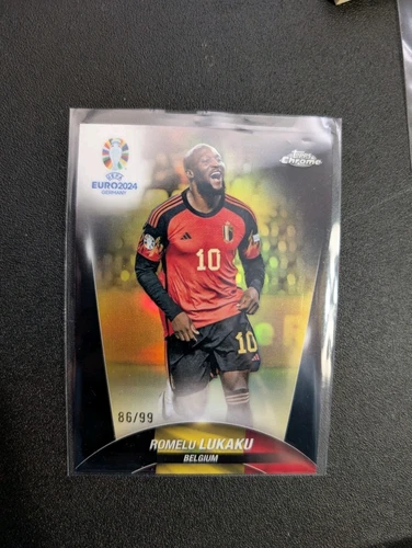Romelu Lukaku 2024 Topps Chrome Euro 2024 Black Refractor /99