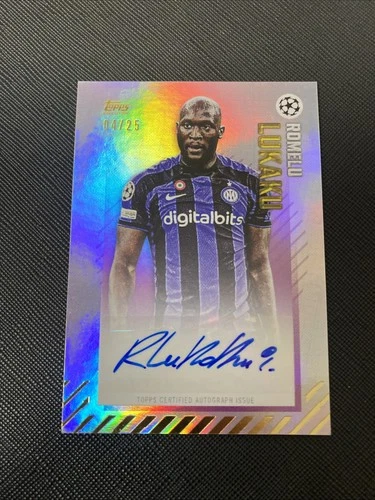 Romelu Lukaku 2023 Topps Chrome Gold /25