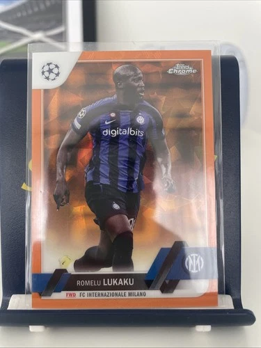 Romelu Lukaku 2022 Topps Chrome Orange Sapphire /50