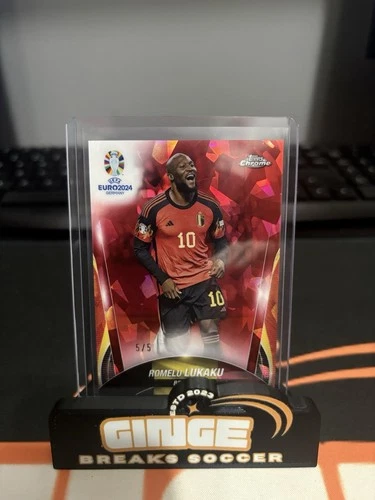 Romelu Lukaku 2024 Topps Chrome Red Sapphire /5