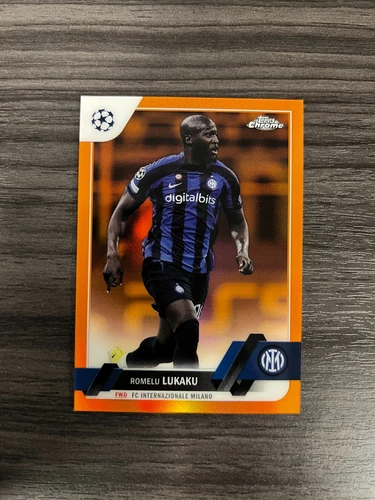 Romelu Lukaku 2022 Topps Chrome UEFA Orange Refractor /25