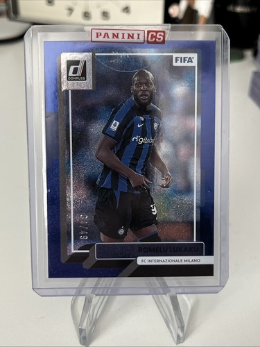 Romelu Lukaku 2022 Panini Donruss Soccer Blue Sparkle /49