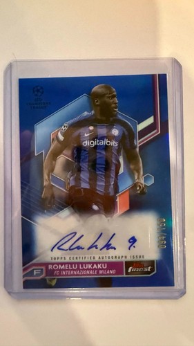 Romelu Lukaku 2022 Topps Finest Blue /150