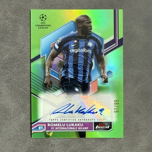 Romelu Lukaku 2022 Topps Finest Green /99