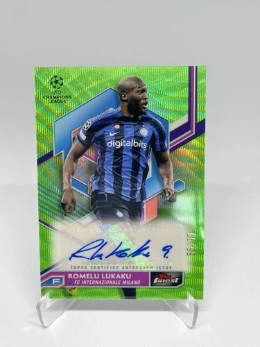 Romelu Lukaku 2023 Topps Finest Green /99
