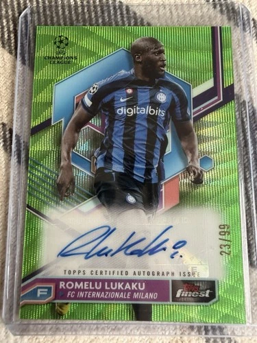 Romelu Lukaku 2022 Topps Finest Green Wave /99
