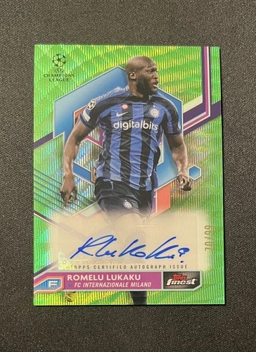 Romelu Lukaku 2023 Topps Finest Green Wave Refractor /99