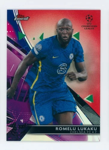 Romelu Lukaku 2021 Topps Finest Red Refractor /5