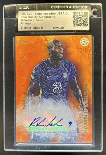 Romelu Lukaku 2021 Topps Inception UEFA Orange Star /5