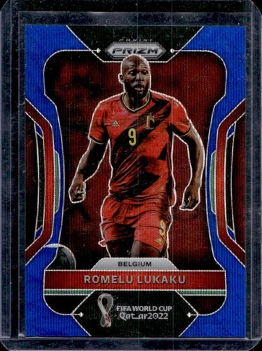 Romelu Lukaku 2022 Panini Prizm World Cup Blue Wave /199
