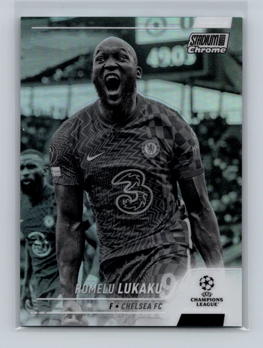 Romelu Lukaku 2021 Topps Stadium Club Chrome Black White /299