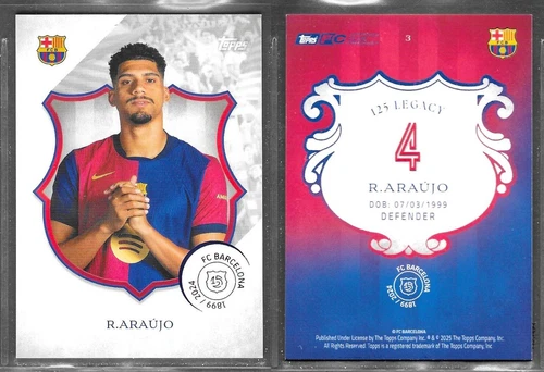 Ronald Araújo 2025 Topps Barcelona 125 Legacy Set