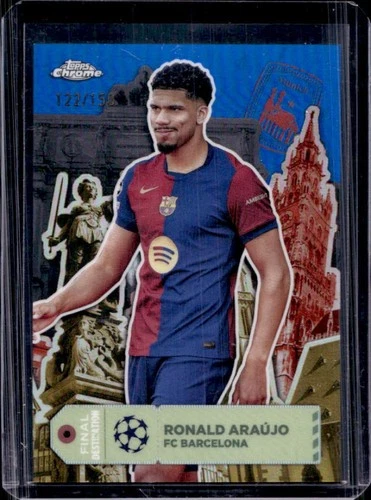 Ronald Araújo 2024 Topps Chrome UEFA Blue Refractor /150