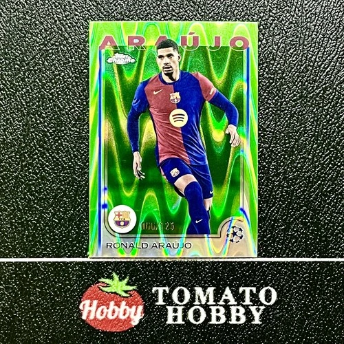 Ronald Araújo 2024 Topps Chrome UEFA Neon Green Lava Refractor /125