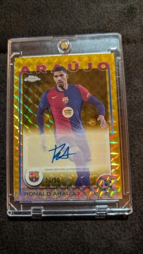 Ronald Araujo 2024 Topps Chrome Gold Refractor /50