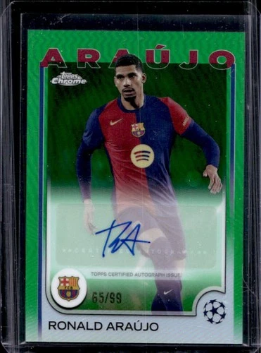 Ronald Araujo 2024 Topps Chrome Green Refractor /99