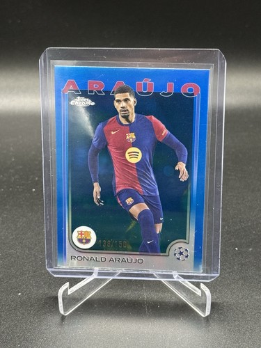 Ronald Araujo 2024 Topps Cromo UEFA Blue Refractor /150
