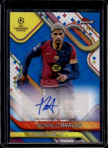 Ronald Araujo 2024 Topps Finest Blue Refractor /150
