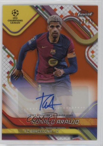 Ronald Araujo 2024 Topps Finest Orange Refractor 3/25