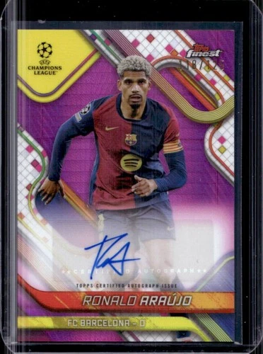 Ronald Araujo 2024 Topps Finest Pink Prism Refractor /125