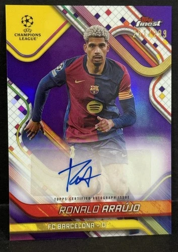 Ronald Araujo 2024 Topps Finest Purple Refractor /299