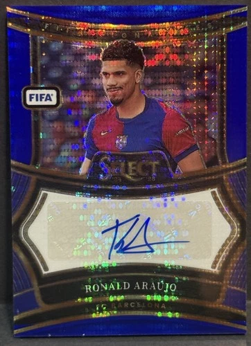 Ronald Araujo 2024 Panini Select FIFA Blue Pulsar Prizm