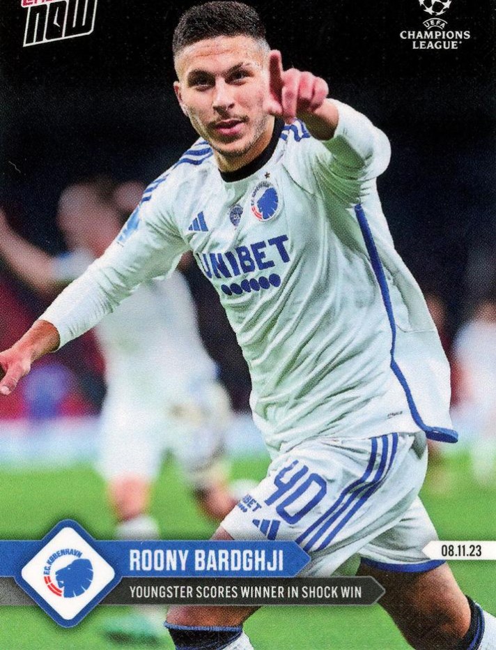 Roony Bardghji 2023 Topps Now UEFA Champions League
