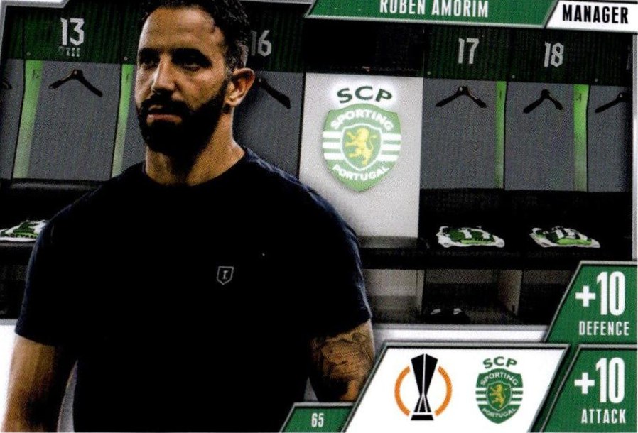 Ruben Amorim 2023 Topps Match Attax UEFA Club Competitions Extra