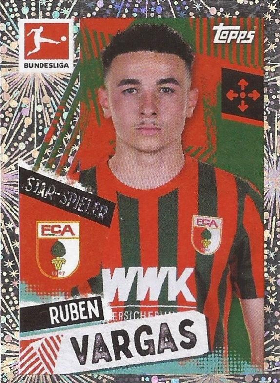 Ruben Vargas 2021 Topps Bundesliga Stickers