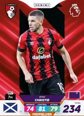 Ryan Christie 2023 Panini Adrenalyn XL Premier League Plus